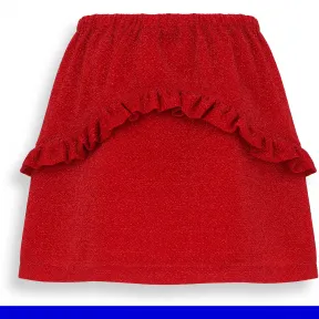 迪奥/Dior 红色尼龙针织和金属光泽聚酯纤维无袖短裙 7ABM13SKTA Y657