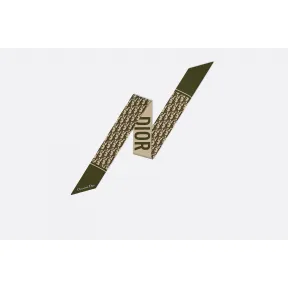 迪奥/Dior Mitzah  Toile Oblique 卡其色丝巾  85CDO106I624 C640