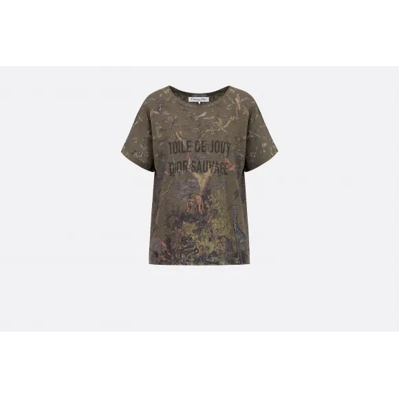 迪奥/Dior 纯棉和亚麻T恤  913T06JB425X 6803