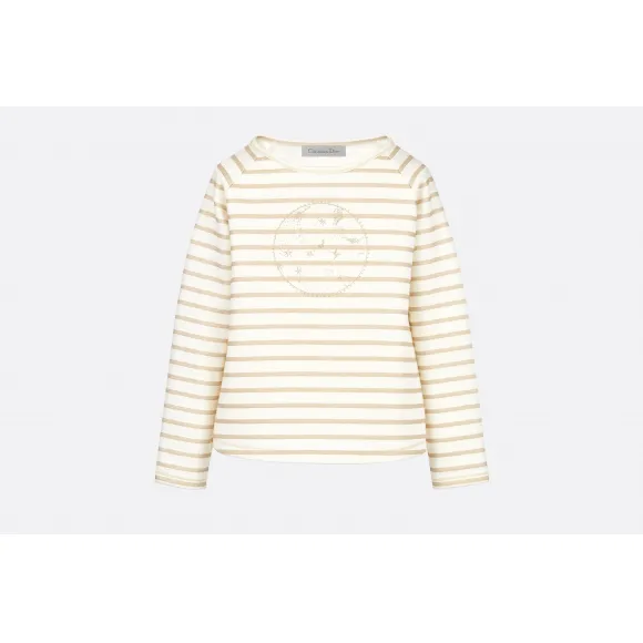 迪奥/Dior 象牙色印花纯棉针织T恤  9EBM13SWEB Y23I