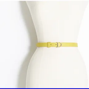 迪奥/Dior  d by dior  jaune vif色光滑小牛皮腰带 B0130OVPU M108