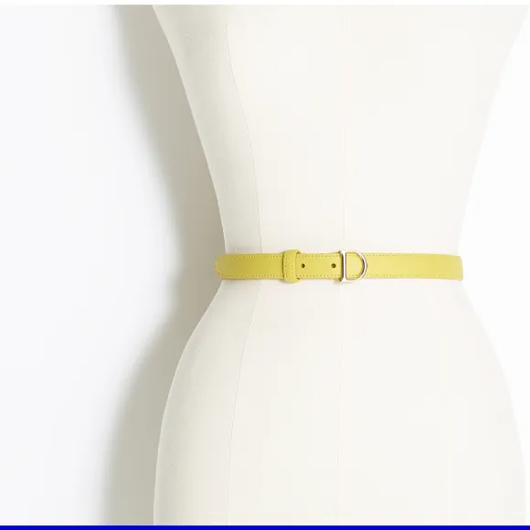 迪奥/Dior  d by dior  jaune vif色光滑小牛皮腰带 B0130OVPU M108