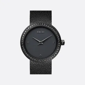 迪奥/Dior La D de Dior 腕表 直径 34 MM，黑色哑光钢质和黑色钻石 CD04311X1207