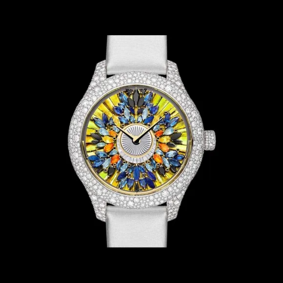 迪奥/Dior Dior Grand Bal Pièce Unique Parure Tropicale N°13 腕表 直径 36 MM，白色 18K 金、钻石和石饰，自动上链机芯 CD153B6X1029