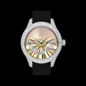 迪奥/Dior Dior Grand Bal de Printemps N°3 腕表 直径 36 MM，白色 18K 金、钻石和石饰，自动上链机芯 CD153B6X1166