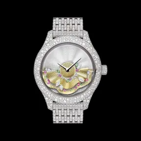 迪奥/Dior Dior Grand Bal de Printemps N°6 腕表 直径 36 MM，白色 18K 金、钻石和石饰，自动上链机芯 CD153B6X1198