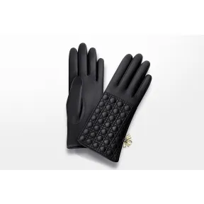 迪奥/Dior  lady dior 黑色小羊皮短手套 G0423OLMC M900