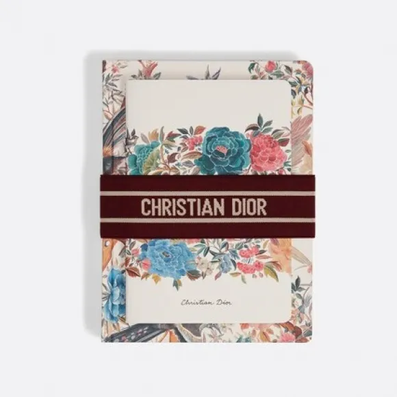 迪奥/Dior 笔记本两件套 多色 Jardin d&#x27;Hiver Large Morning Bird 图案 HYA02NJH0L_C970_TU