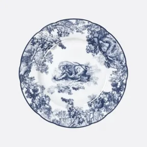 迪奥/Dior 甜品碟 蓝色 Lion 茹伊印花 HYJ01ADL3U_C510_TU
