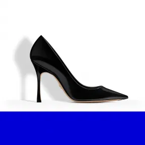 迪奥/Dior 黑色漆皮小牛皮高跟鞋 KCP316VNI S900