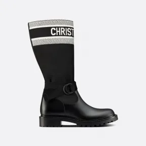 迪奥/Dior D-Major 靴子 黑白科技面料和黑色牛皮革 KDI611SCN_S52X_T34