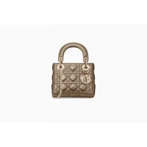 迪奥/Dior Lady Dior金色小牛皮袖珍手提包 M0505OWEC M19J