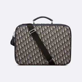 迪奥/Dior 行李箱 蓝色羊皮革和提花面料 Oblique 印花 M9995PTZQ_M928_TU