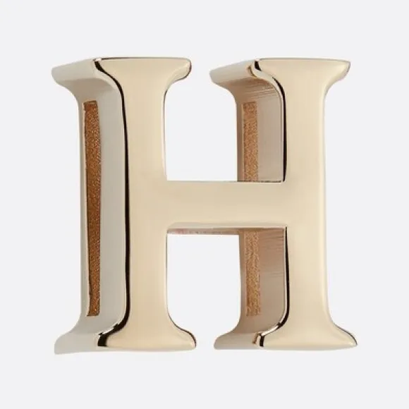 迪奥/Dior My ABCDior“H”字母徽章 浅金色饰面金属 S9173OMET_M196_TU