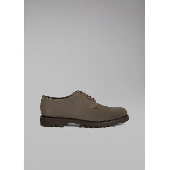 乔治阿玛尼/Giorgio Armani 锯齿状鞋底绒面革德比鞋 11513536hu