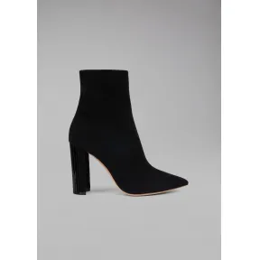 乔治阿玛尼/Giorgio Armani 细褶鞋跟绒面革短靴 11555300kh