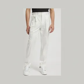 安普里奥·阿玛尼/Emporio Armani 波纹棉粘混纺带褶长裤 13332288uq