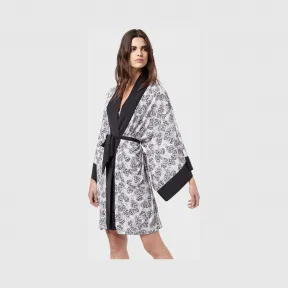 安普里奥·阿玛尼/Emporio Armani 蝴蝶印花和服样式浴袍 48223116su