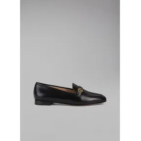 乔治阿玛尼/Giorgio Armani 徽标细节皮革莫卡辛鞋 28001779nv