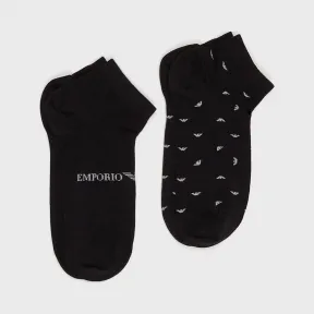 安普里奥·阿玛尼/Emporio Armani 通体鹰标训练袜两双装 46662030pp