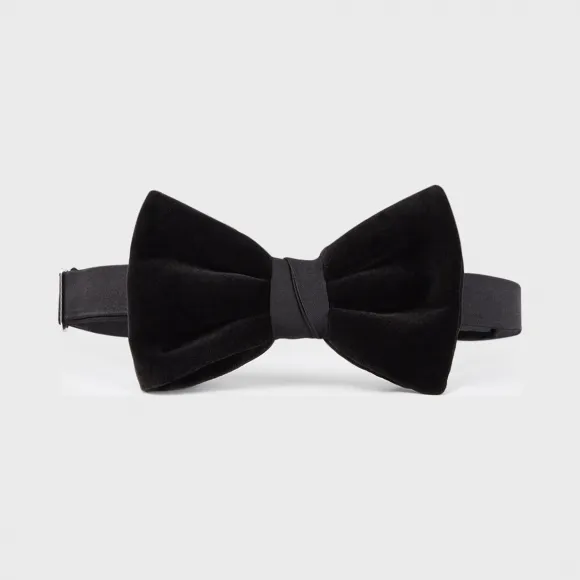 安普里奥·阿玛尼/Emporio Armani 天鹅绒蝴蝶结款缎布领结 46600077kk