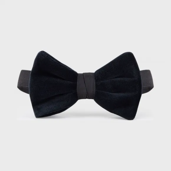 安普里奥·阿玛尼/Emporio Armani 对比感结饰天鹅绒领结 46593535dg