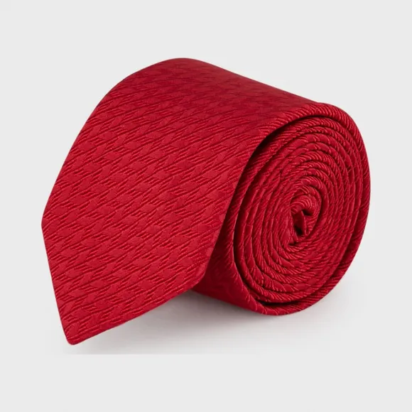 乔治阿玛尼/Giorgio Armani 几何图案提花刺绣面料领带 46654421hk