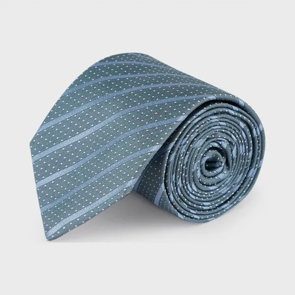 乔治阿玛尼/Giorgio Armani 斜条纹真丝领带 46658886ed