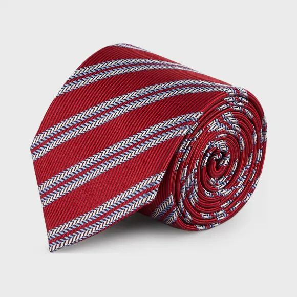 乔治阿玛尼/Giorgio Armani 斜条纹真丝领带 46657138un