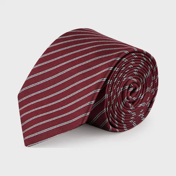 乔治阿玛尼/Giorgio Armani 斜条纹真丝领带 46654249ej