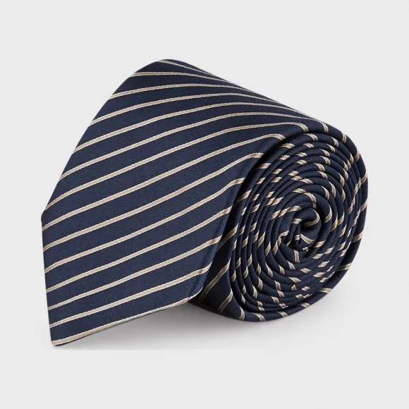 乔治阿玛尼/Giorgio Armani 斜条纹真丝领带 46654246kg