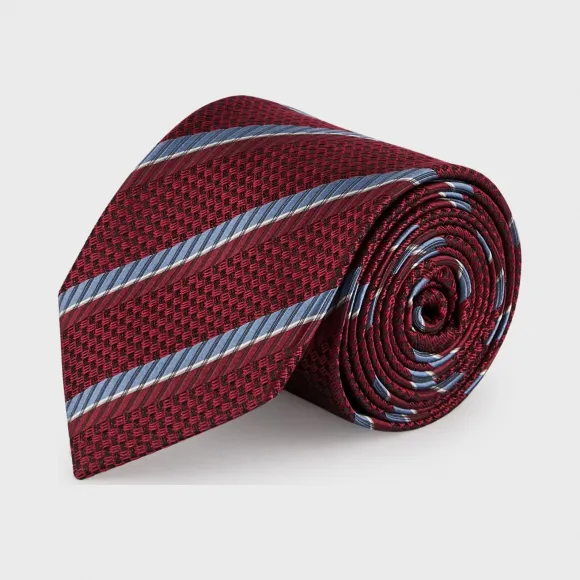 乔治阿玛尼/Giorgio Armani 斜条纹真丝领带 46658766do