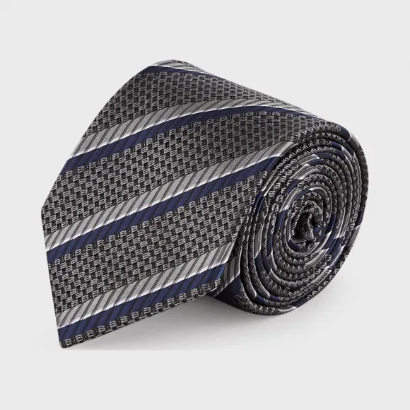 乔治阿玛尼/Giorgio Armani 斜条纹真丝领带 46658749rl