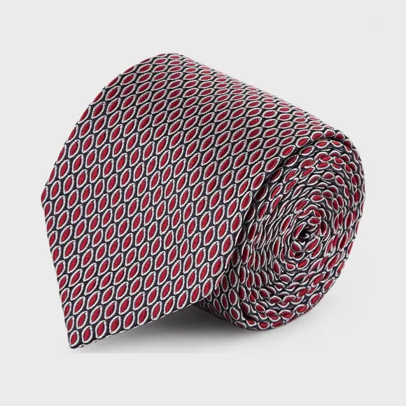 乔治阿玛尼/Giorgio Armani 微型图案真丝领带  46654419mk