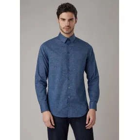 乔治阿玛尼/Giorgio Armani 修身款光学效果微型图案棉质衬衫 38819592co