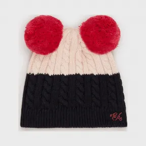 安普里奥·阿玛尼/Emporio Armani 带绒球绞花针织贝雷帽 46668380qg