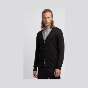 安普里奥·阿玛尼/Emporio Armani 丝绸棉花混纺纽扣开衫 39939375jx