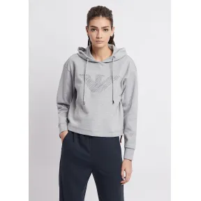 安普里奥·阿玛尼/Emporio Armani 鹰刺绣连帽短款卫衣 12290239cw