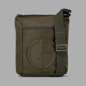 乔治阿玛尼/Giorgio Armani 压花徽标配外袋单肩包 45444124do