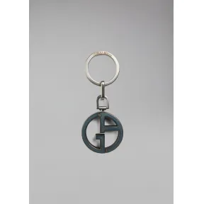 乔治阿玛尼/Giorgio Armani GA 徽标皮革钥匙扣 46616982vh
