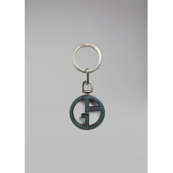 乔治阿玛尼/Giorgio Armani GA 徽标皮革钥匙扣 46616982vh