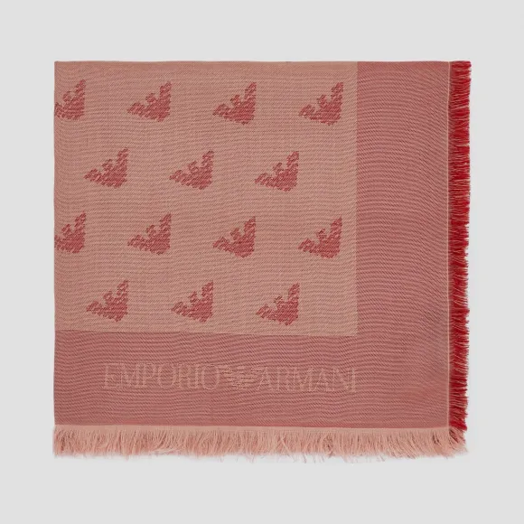 安普里奥·阿玛尼/Emporio Armani 通体提花标识面料头巾 46625006kn