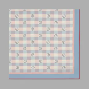 乔治阿玛尼/Giorgio Armani 方块和标识花纹丝缎头巾 46634669iw