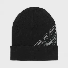 安普里奥·阿玛尼/Emporio Armani 鹰标纯初剪羊毛贝雷帽 46654803ud