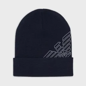 安普里奥·阿玛尼/Emporio Armani 鹰标纯初剪羊毛贝雷帽 46652926xw