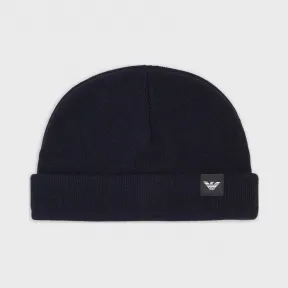 安普里奥·阿玛尼/Emporio Armani 贴花徽标针织贝雷帽 46652691da