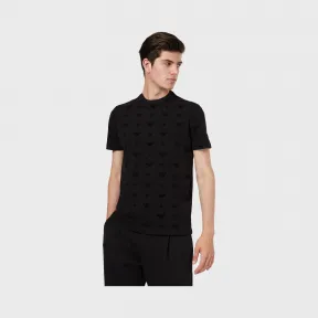 安普里奥·阿玛尼/Emporio Armani 通体鹰标印花皮马棉 T 恤 12356361sf