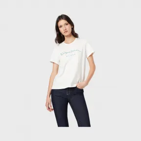 乔治阿玛尼/Giorgio Armani 绣标棉质平纹布 T 恤 12351212dg