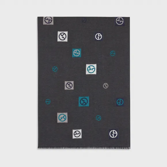 乔治阿玛尼/Giorgio Armani 提花标识披肩 46654701vp