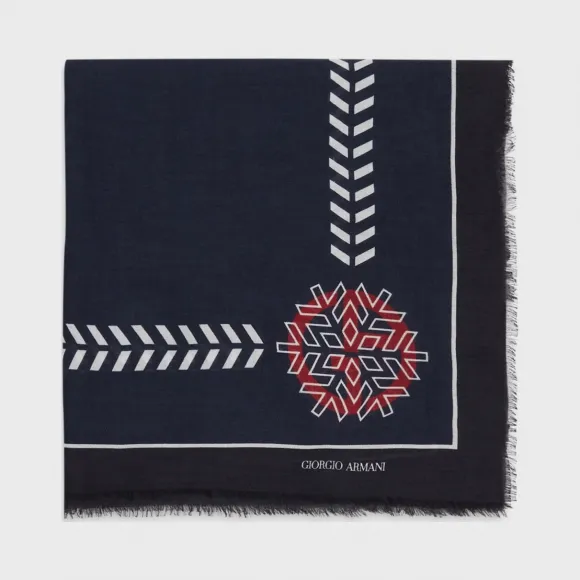 乔治阿玛尼/Giorgio Armani 真丝提花面料头巾 46669940lb